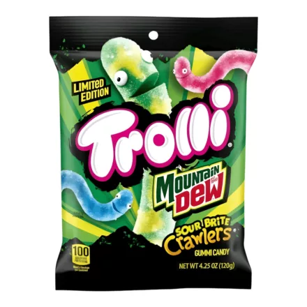 Trolli x Mountain Dew Limited Edition Sour Brite Crawlers gumicukor 120g Amerika