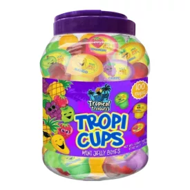   Tropical Treasures Tropi Cups vegyesgyümölcs ízű zselé válogatás (100db) 1.3kg