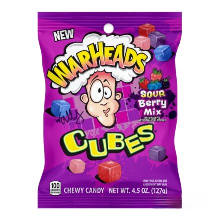WARHEADS SOUR BERRY MIX CUBES 127G