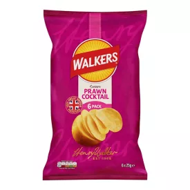   Walkers Prawn Cocktail garnélarák koktél ízű chips multipack 6x25g Anglia