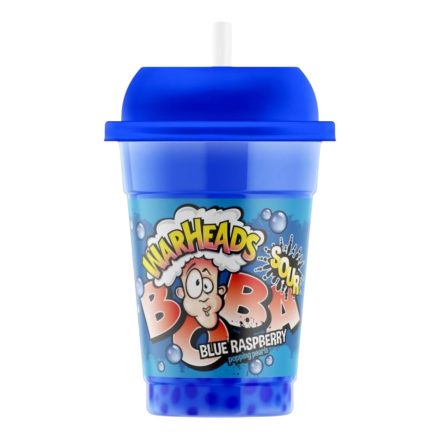  Warheads Boba savanyú kék málnás ital pattogó cukros boba gyöngyökkel 400ml