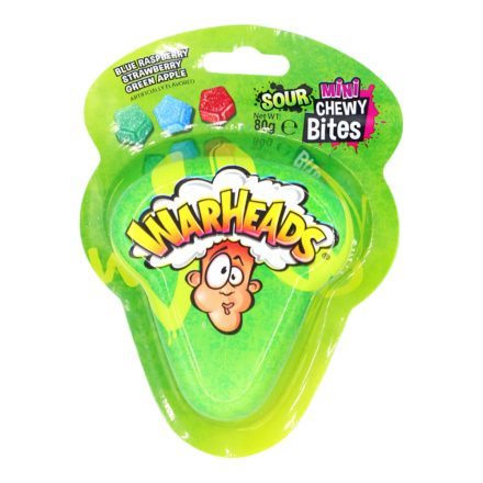 Warheads Sour Mini Chewy Bites savanyú rágós mini gumicukor 80g