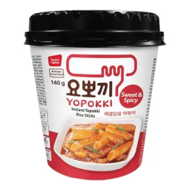 Yopokki édes és csípős instan rizstészta 140g Korea