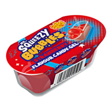 Candy Castle Crew Mr. Squeezy Bubbles ehető buborék fújó cukorka eper ízben 43g