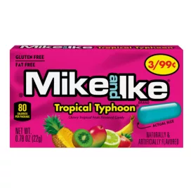   Mike and Ike Tropical Typhoon trópusi gyümölcs ízű cukorka 22g Amerika
