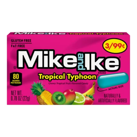 Mike and Ike Tropical Typhoon trópusi gyümölcs ízű cukorka 22g Amerika