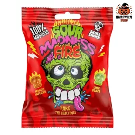   Sour Madness Fire Extra savanyú és csípős koponya alakú keménycukorka 60g