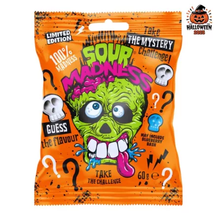 Sour Madness Mystery rejtélyes ízű extra savanyú keménycukorka 60g 