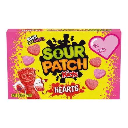   Sour Patch Kids Valentines Day savanyú málnás-epres szív alakú gumicukor 87g Amerika